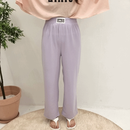 rara-day - [데일리템] 골지 라벨 일자 밴딩슬렉스/밑위넉넉 : 라라데이♡韓國加大碼女裝褲